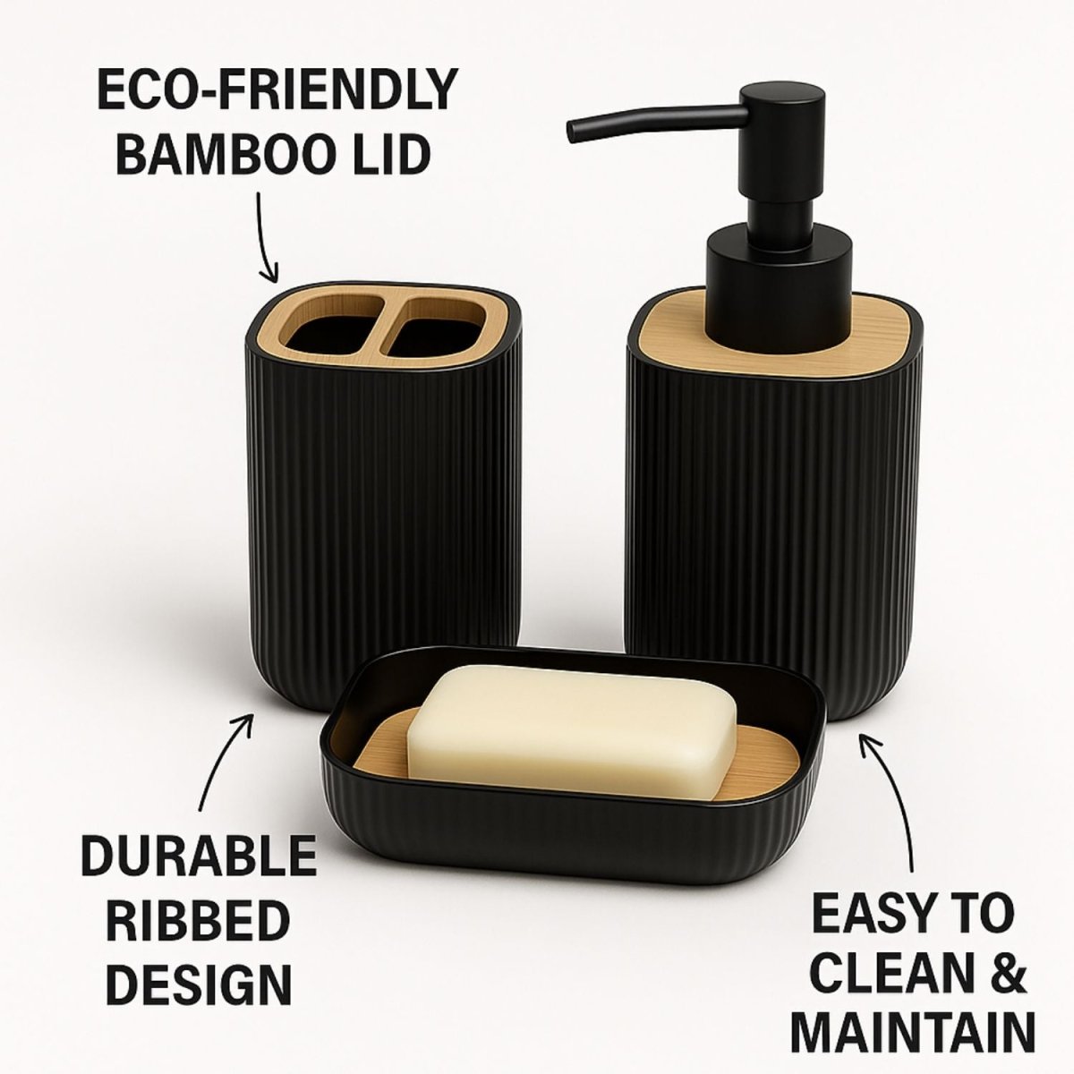 3Pcs Modern Bathroom Set Storage Organiser - Royalkartbathroom organiser