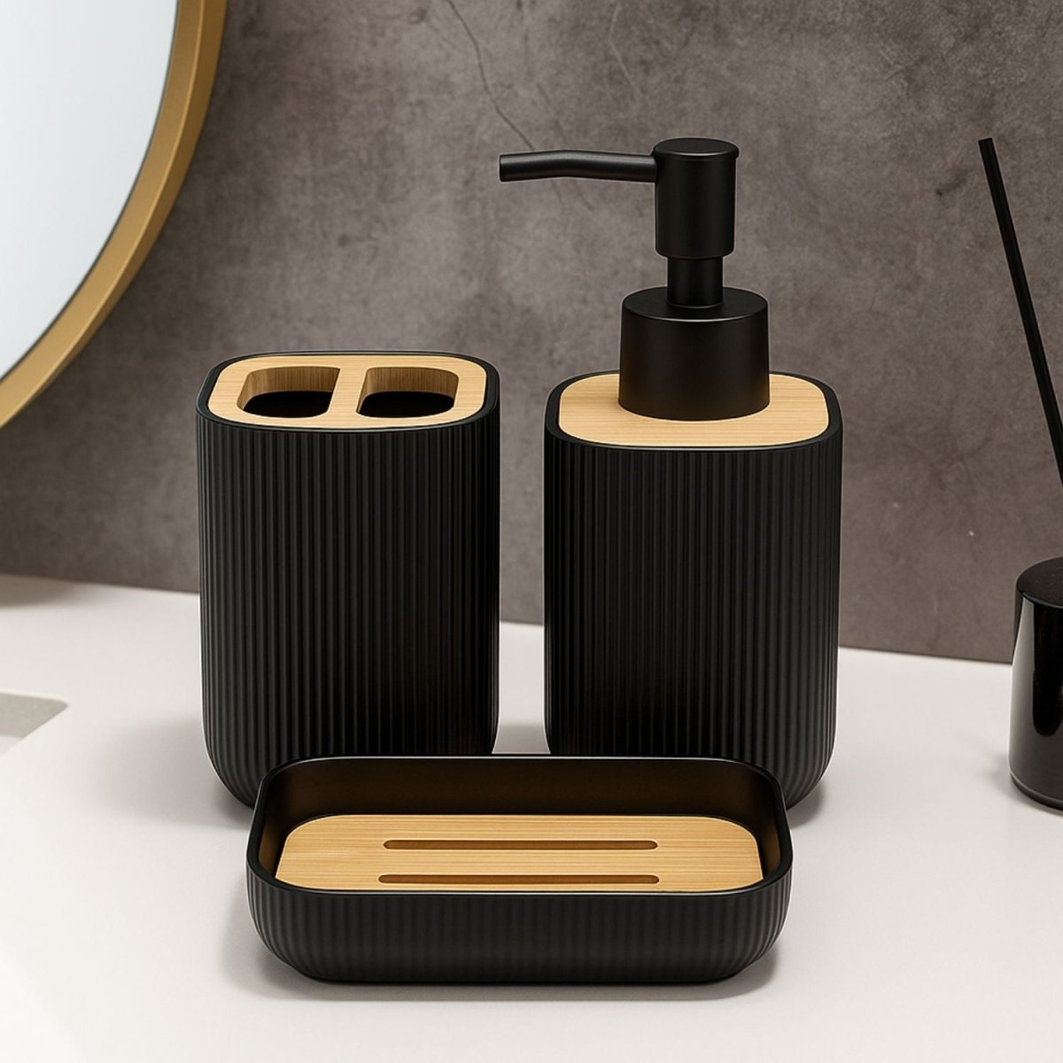 3Pcs Modern Bathroom Set Storage Organiser - Royalkartbathroom organiser