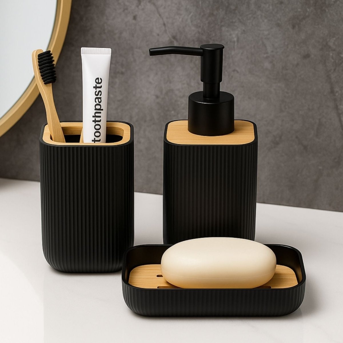 3Pcs Modern Bathroom Set Storage Organiser - Royalkartbathroom organiser