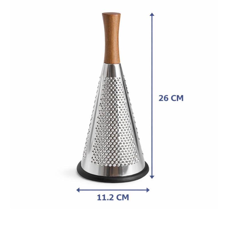 Stainless Steel Cone Grater with Wooden Handle