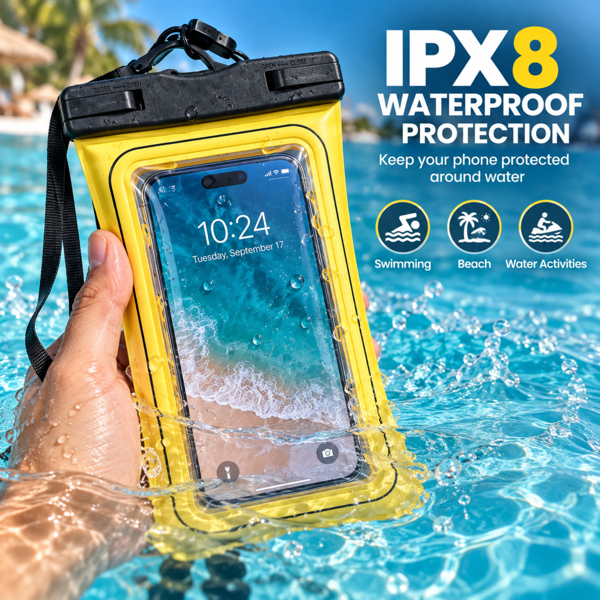 Kallisto Waterproof Phone Pouch (YELLOW)