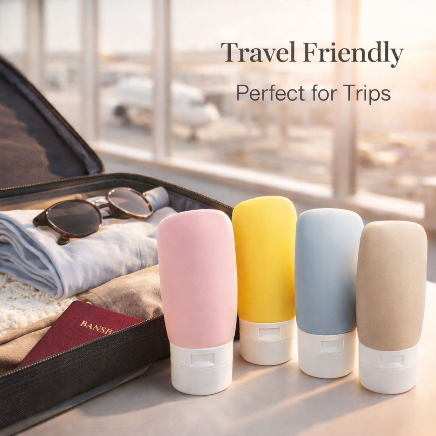 Toiletry Travel Squeeze Bottle Set (Multicolour)