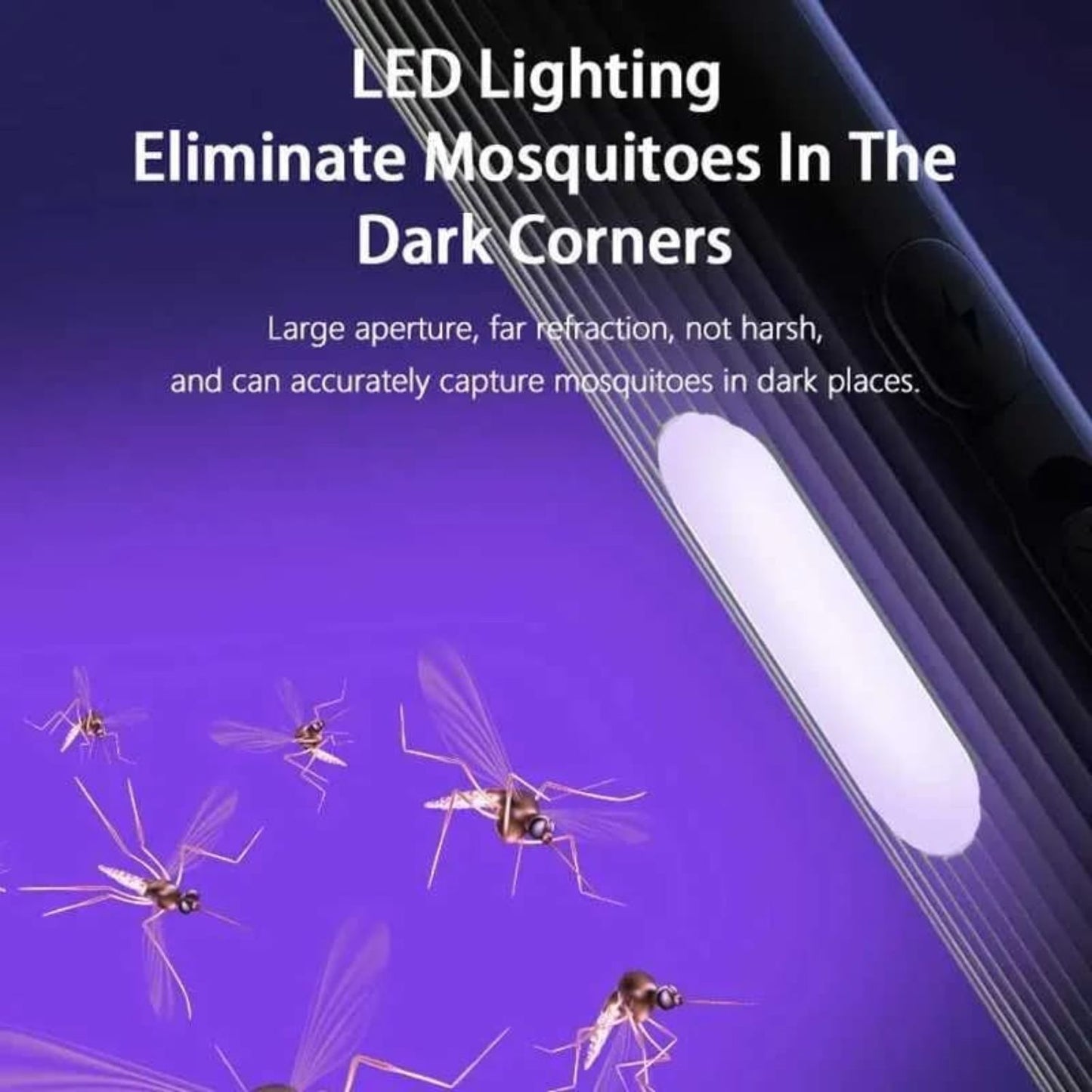 Electric Mosquito Fly Swatter with UV Night Lamp