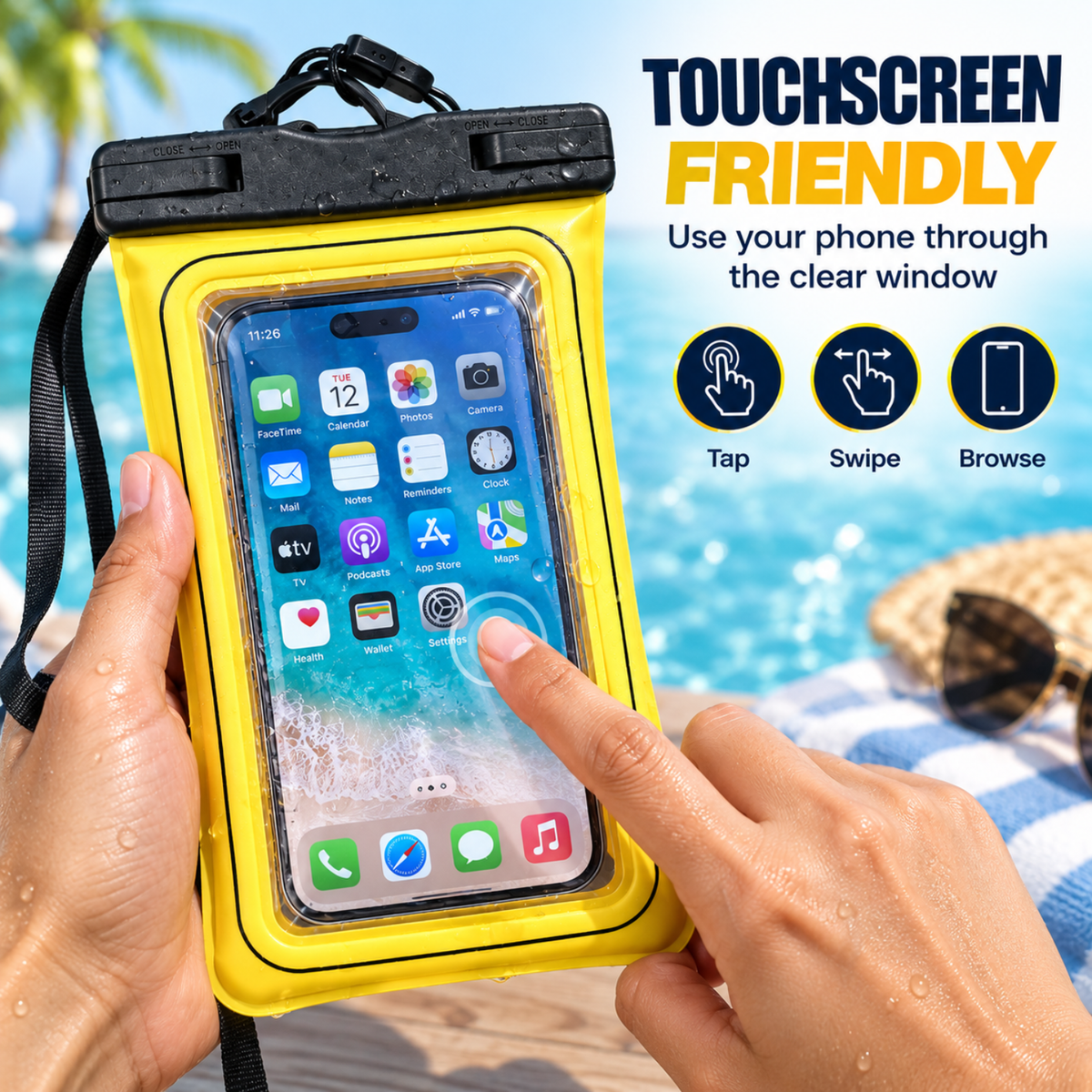 Kallisto Waterproof Phone Pouch (YELLOW)