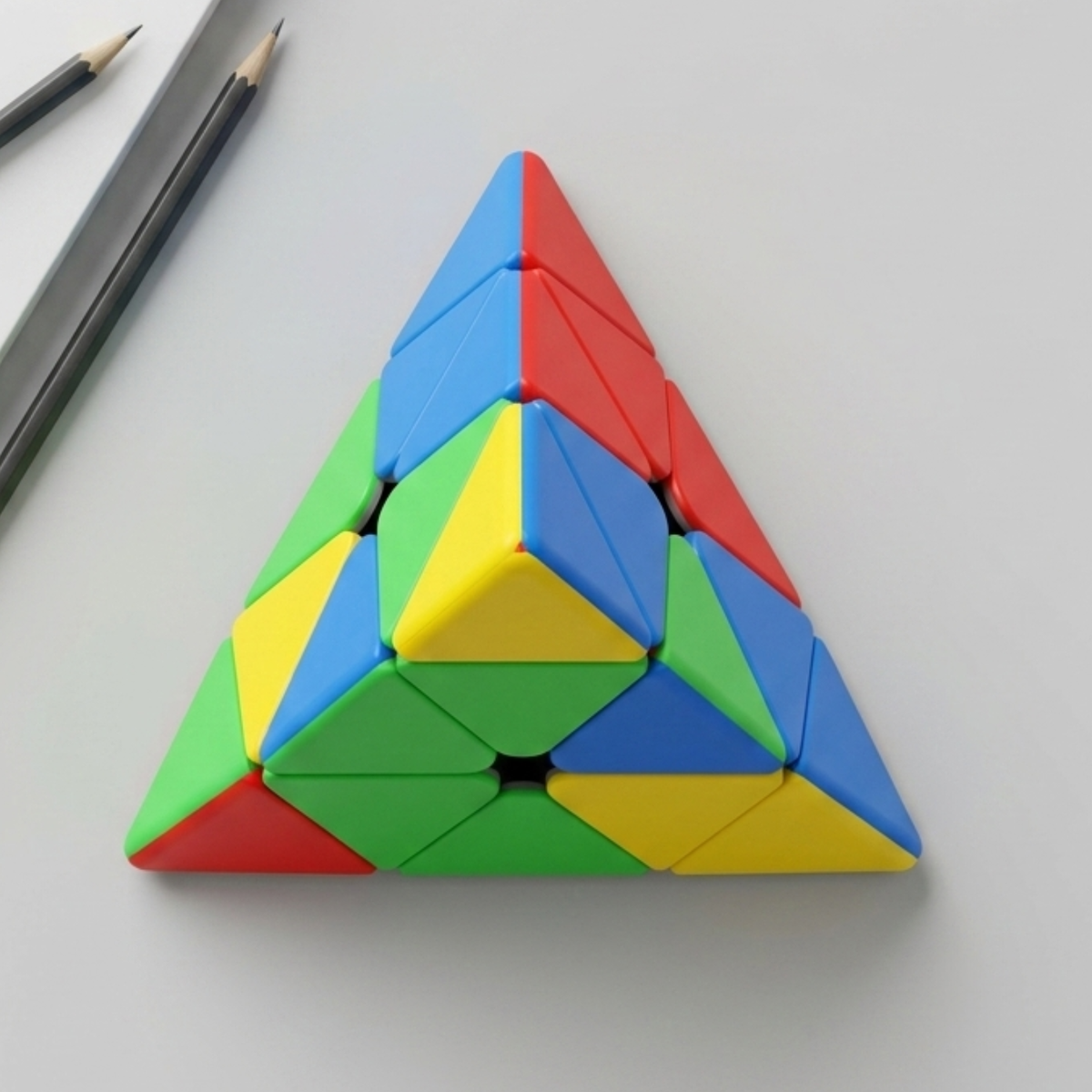 Pyraminx Puzzle Cube 3D Brain Teaser | Pyramid Shape Twist Puzzle & Logic Game for Kids 3+ Years | Colour Matching Educational Learning Toy for Boys Girls Children & Adults