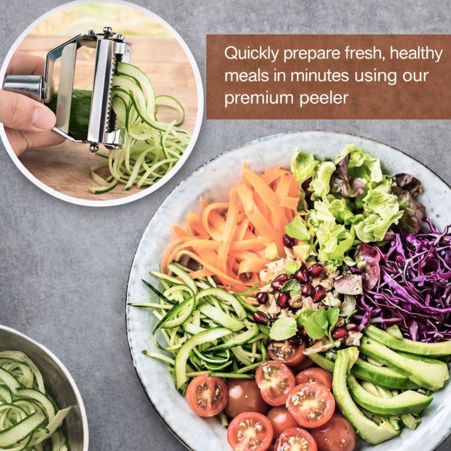 2 in 1 Julienne Vegetable Peeler