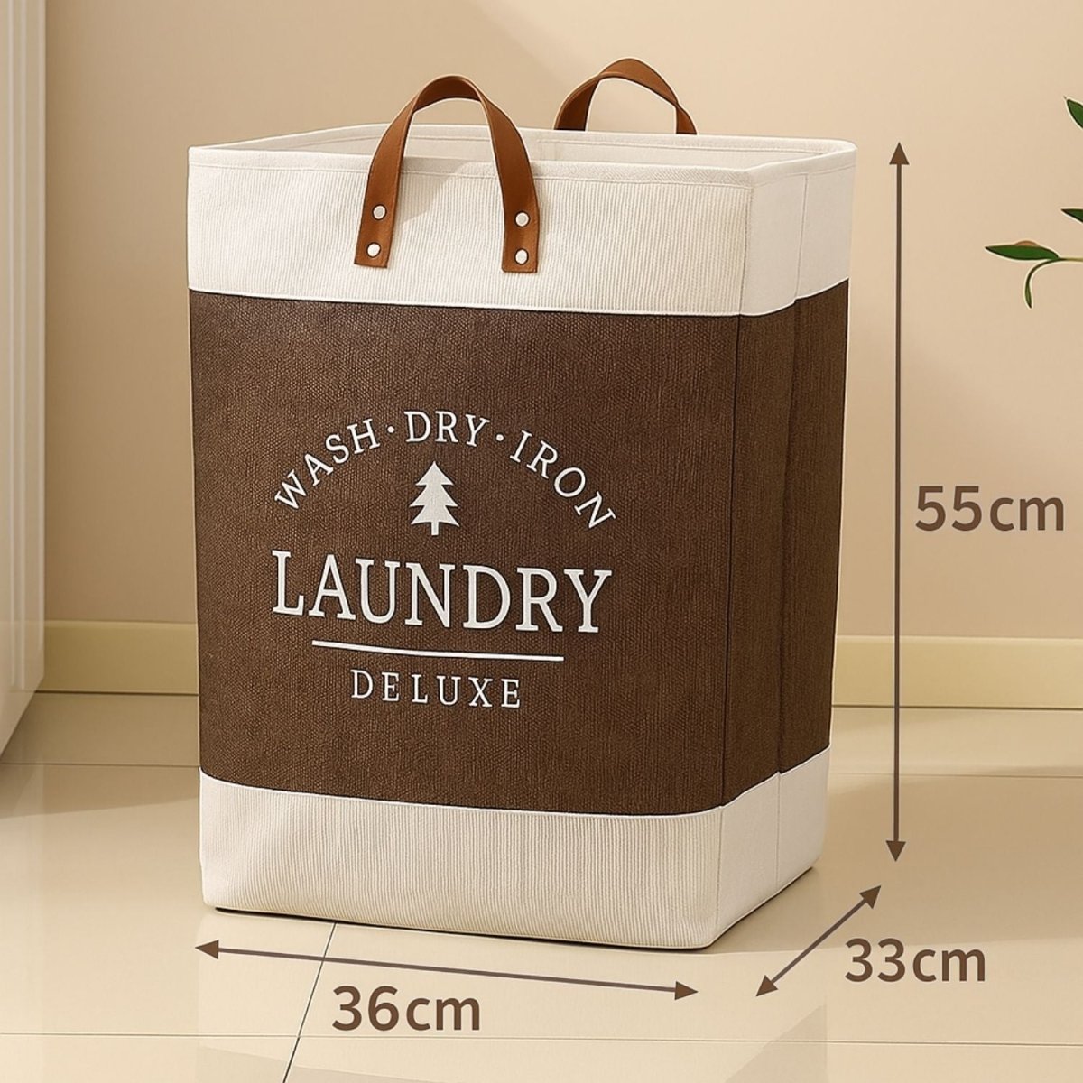 68 - Litre Deluxe Laundry Hamper Basket with Handles Laundry Bag - Royalkartlaundry bag
