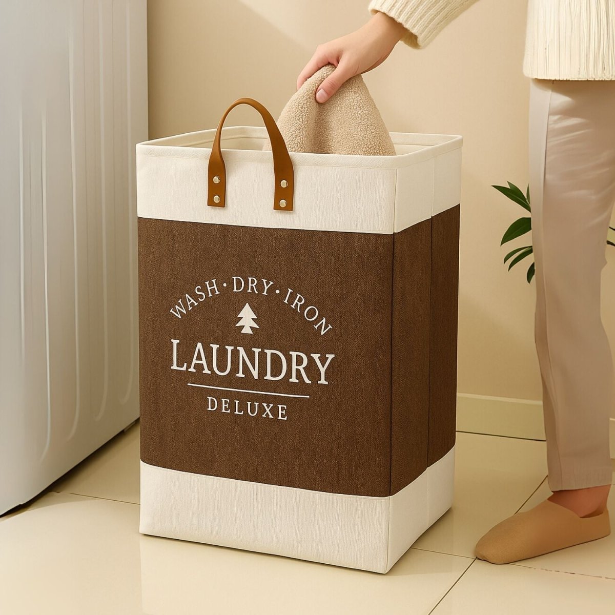 68 - Litre Deluxe Laundry Hamper Basket with Handles Laundry Bag - Royalkartlaundry bag