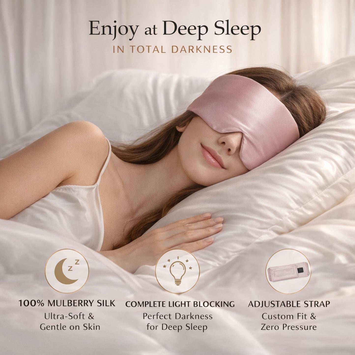 Mulberry Silk Eye Mask (Pink)