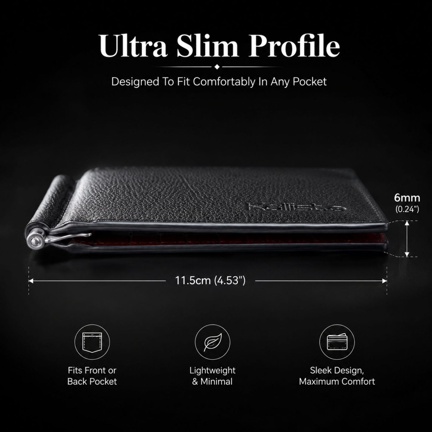 Men's Wallet (Black & Red)