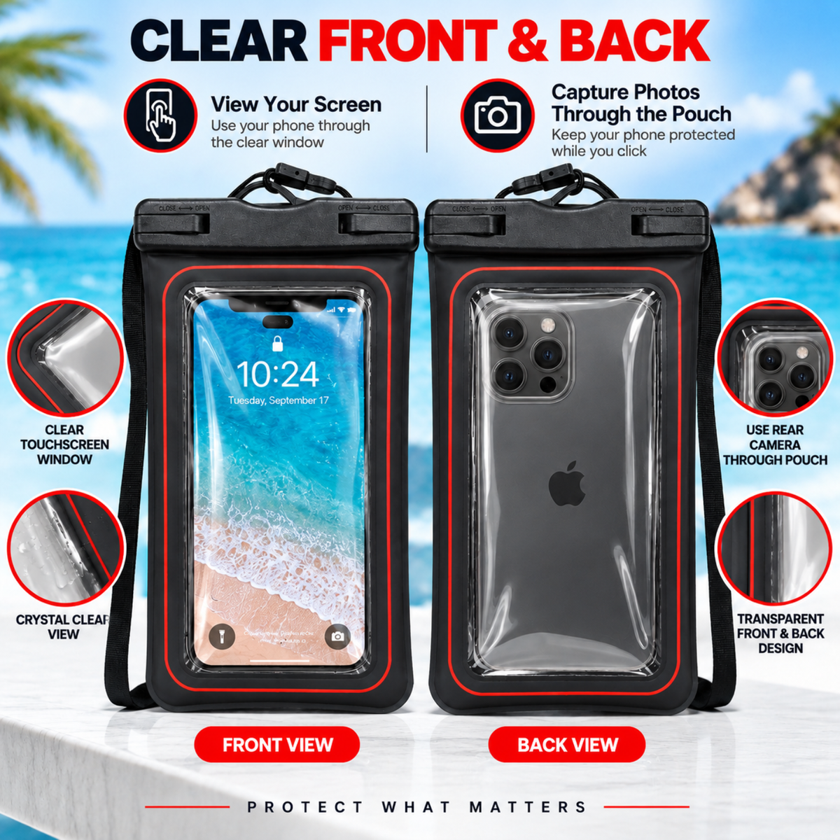 Kallisto Waterproof Phone Pouch (Black)