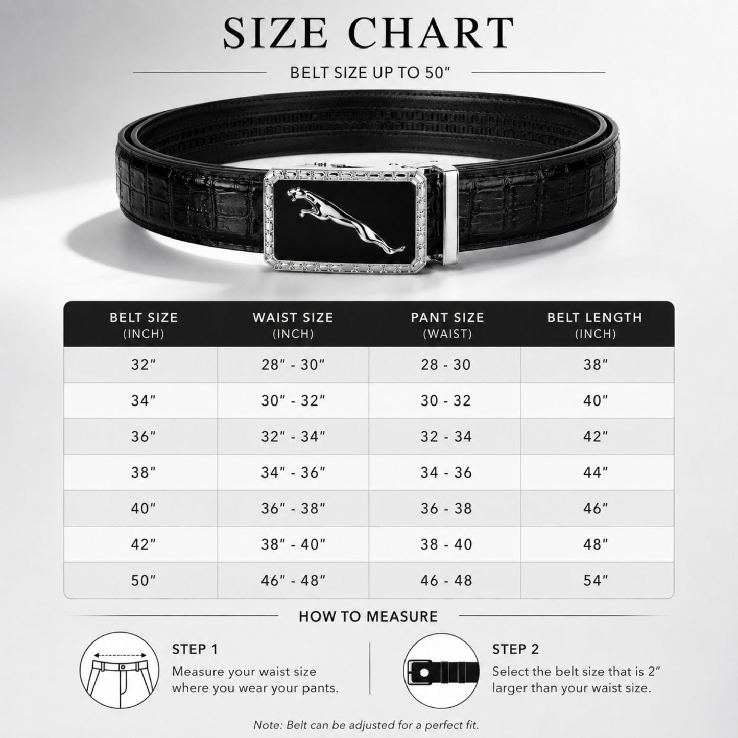 Luxe Jaguar Men's Belt