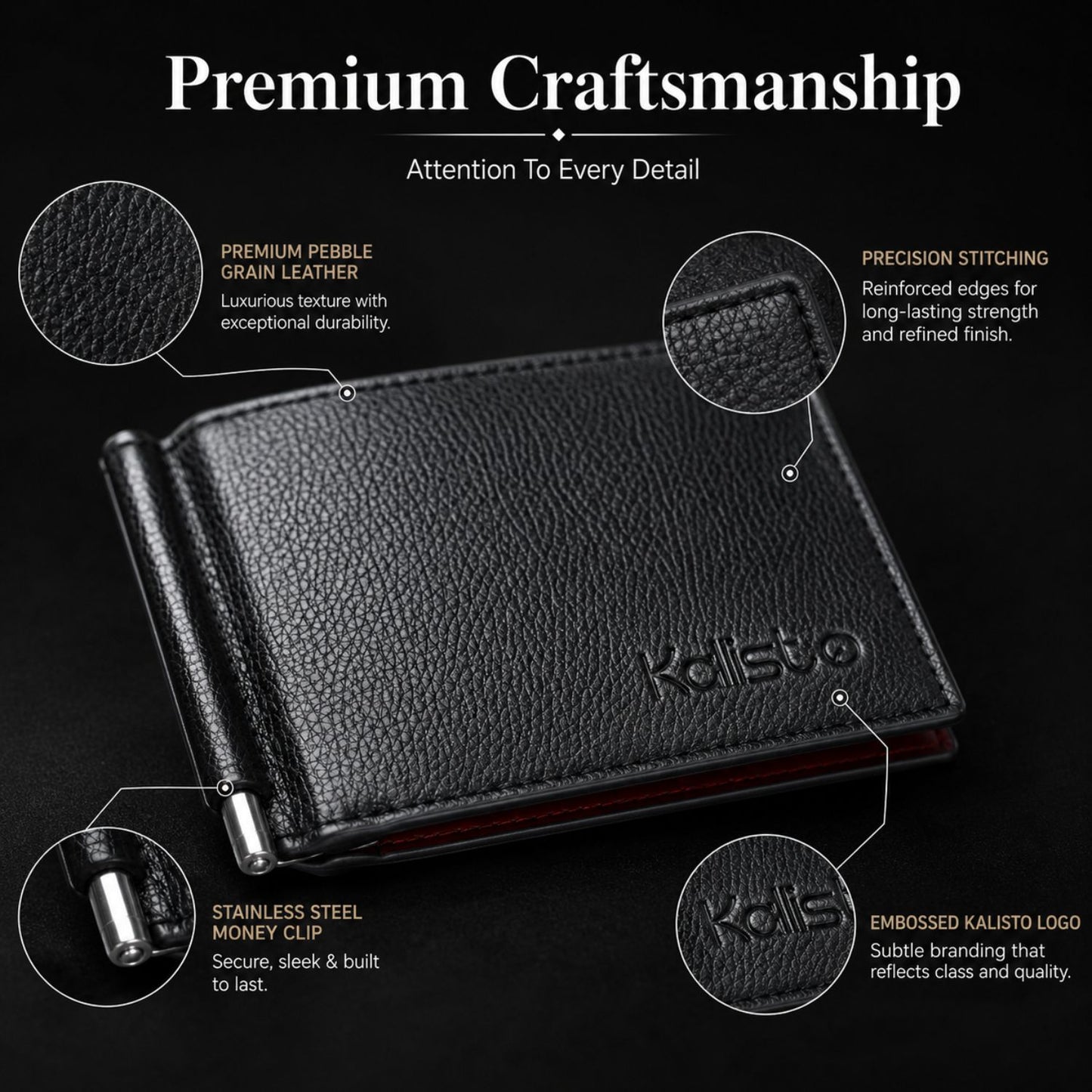 Men's Wallet (Black & Red)