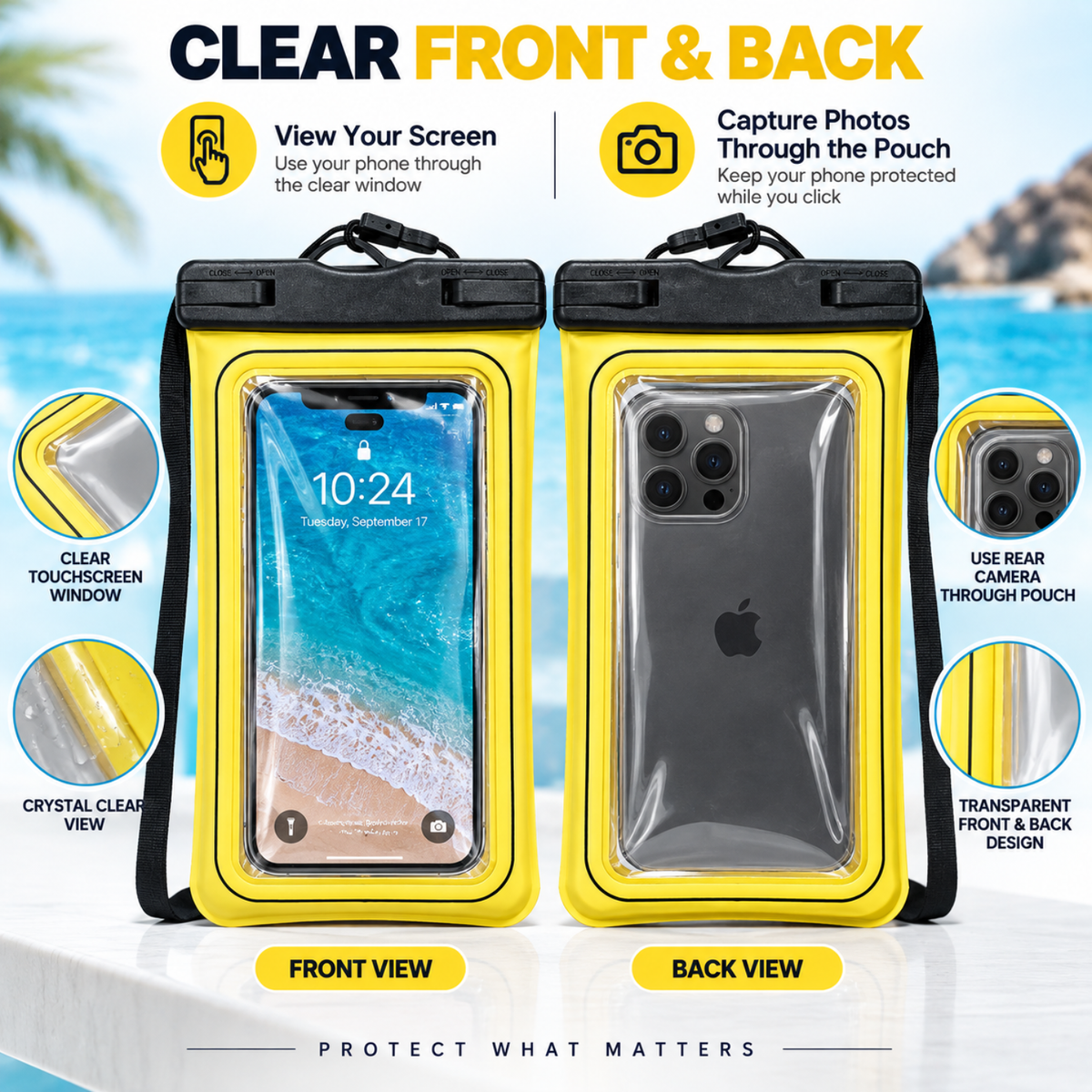 Kallisto Waterproof Phone Pouch (YELLOW)