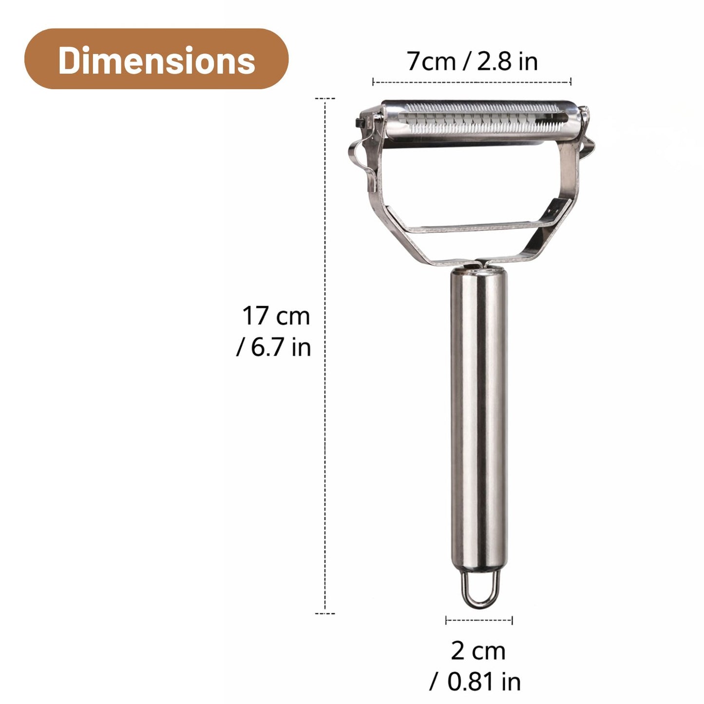 2 in 1 Julienne Vegetable Peeler