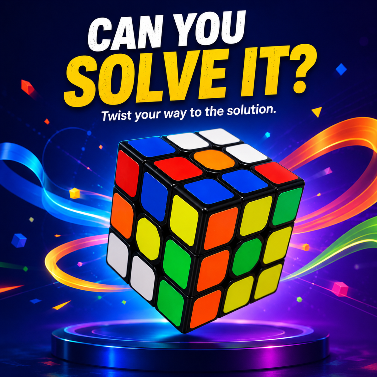 Magic Cube 3x3 Puzzle 3D Brain Teaser | Classic Twist Puzzle & Logic Game for Kids 3+ Years | Colour Matching Educational Learning Toy for Boys Girls Children & Adults
