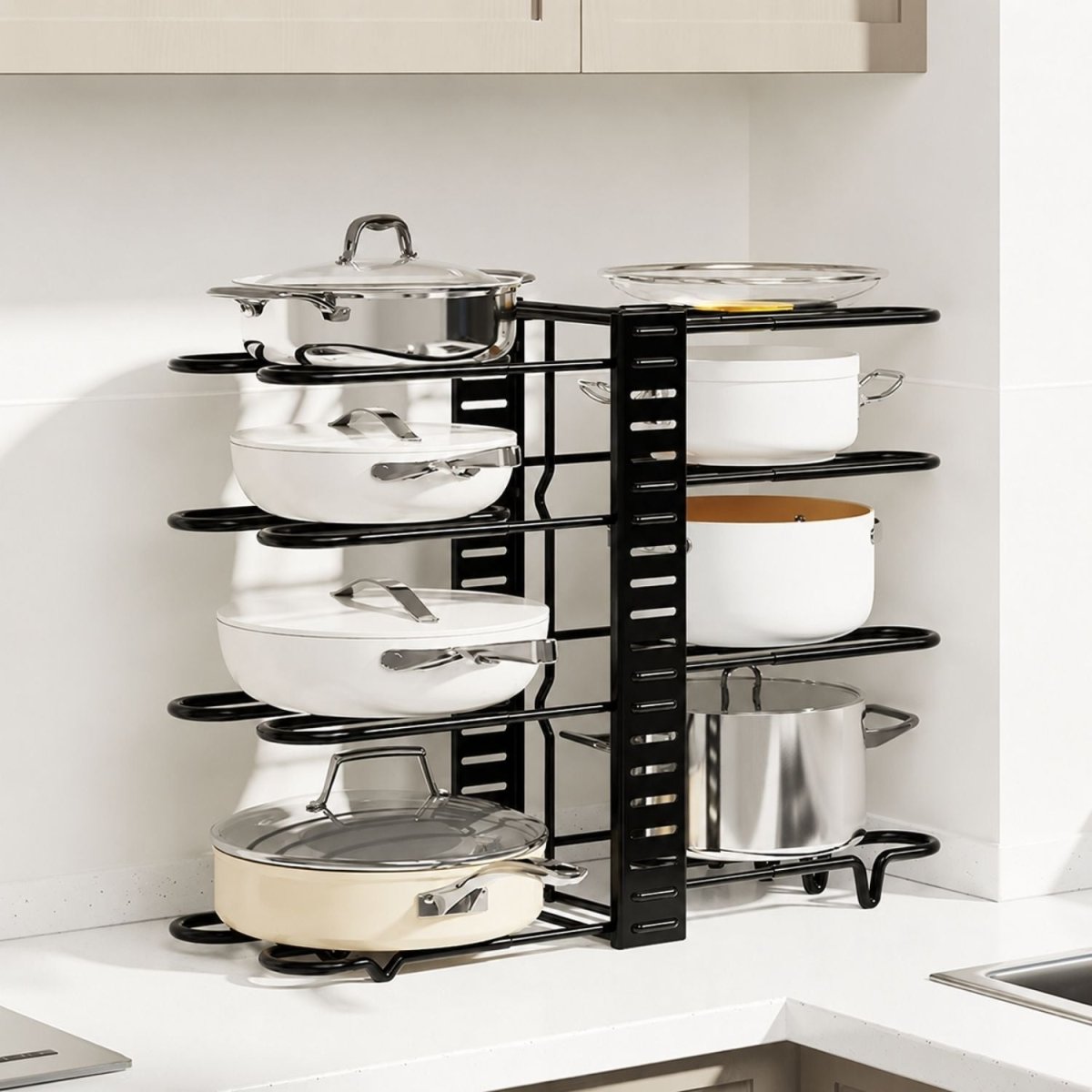 8-Tier Pan Pot Kitchen Rack Storage Rack- Royalkartkitchen rack