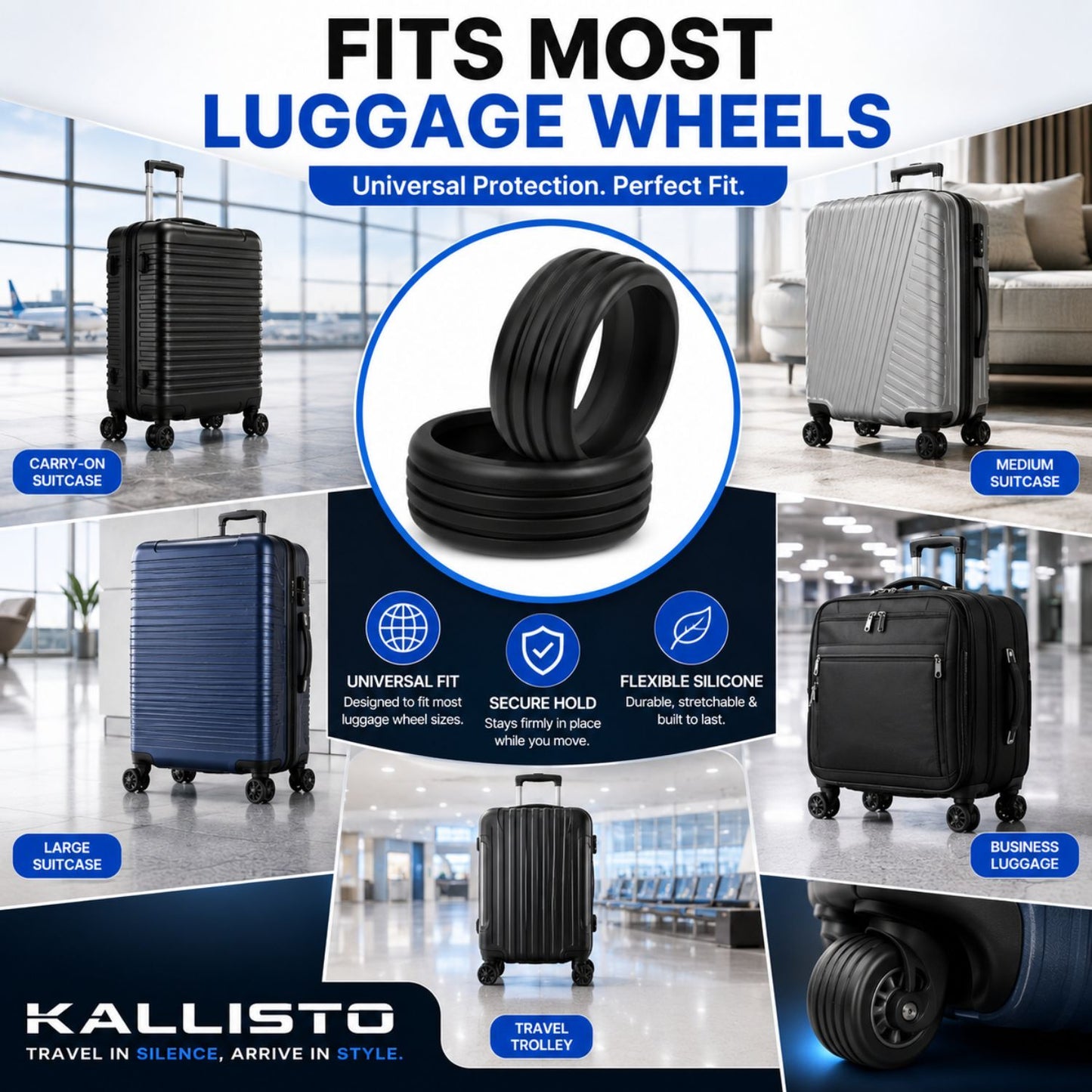 Silicone Trolley Suitcase Wheel Cover