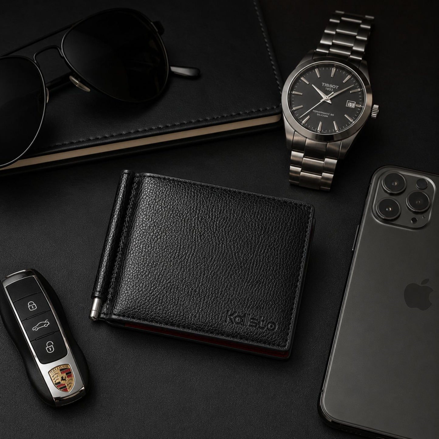 Men's Wallet (Black & Red)