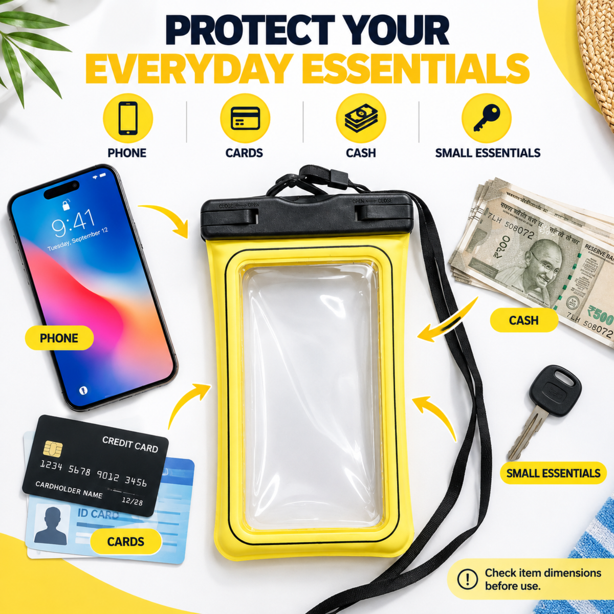 Kallisto Waterproof Phone Pouch (YELLOW)