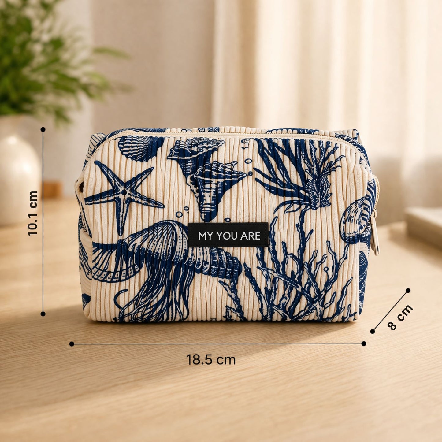 Ocean Print Makeup Pouch