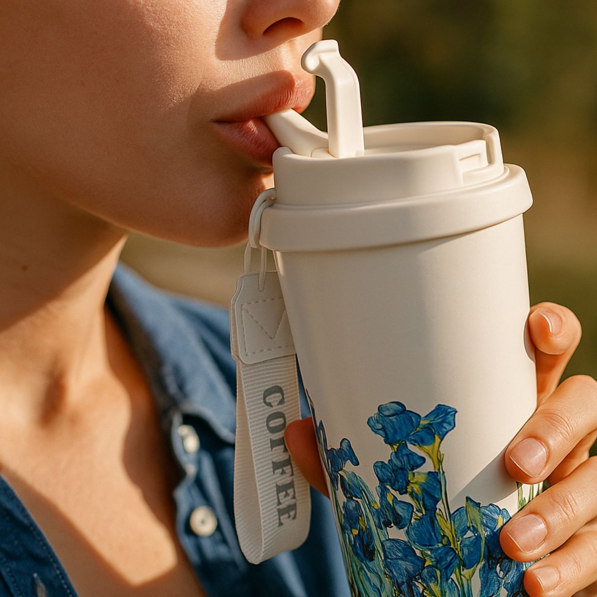 KALLISTO Insulated Stainless Steel Coffee Mug, 500ml (Romantic Iris)