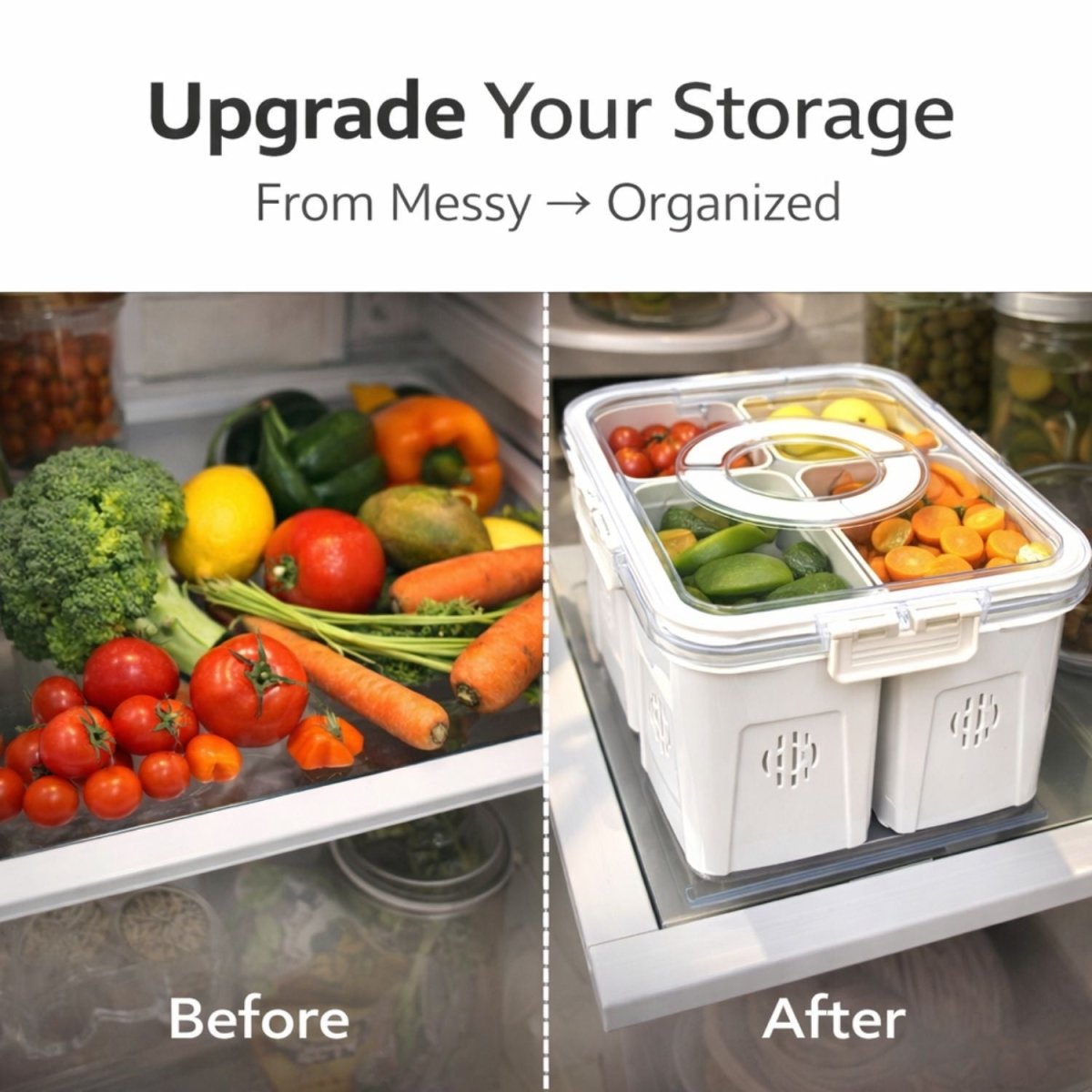 ABS Plastic Fridge Storage Box Storage Box- Royalkartkitchen organizer