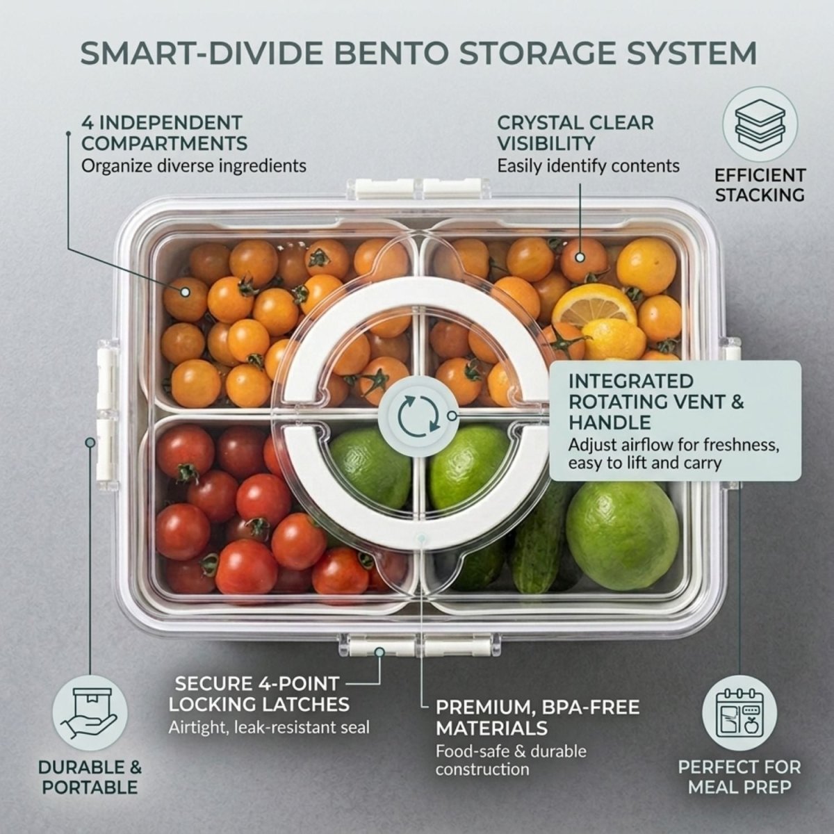 ABS Plastic Fridge Storage Box Storage Box- Royalkartkitchen organizer
