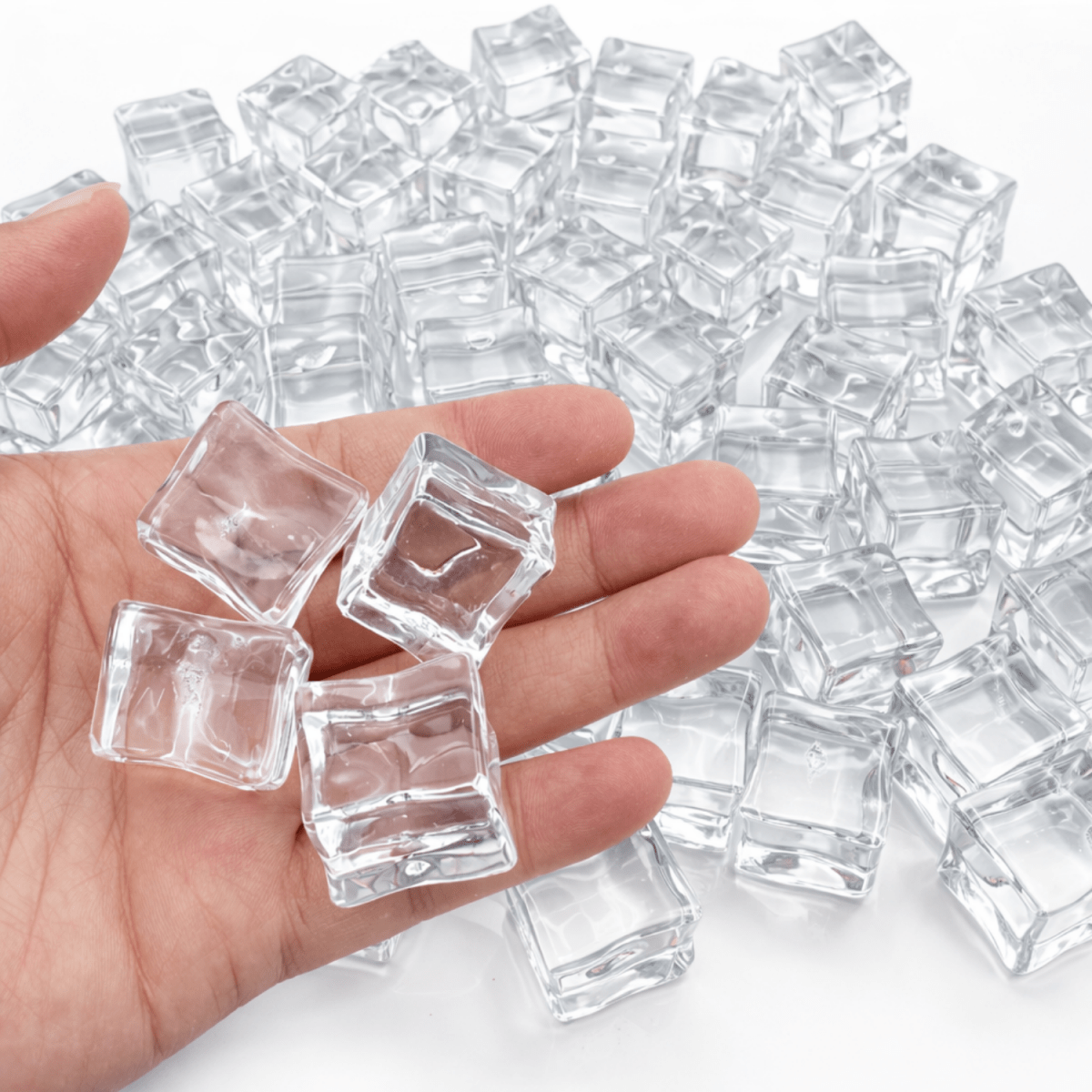 Acrylic Ice Cubes, Fake Artificial Crystal Clear Ice Cubes for Photography Props photography props - Royalkartcolour props