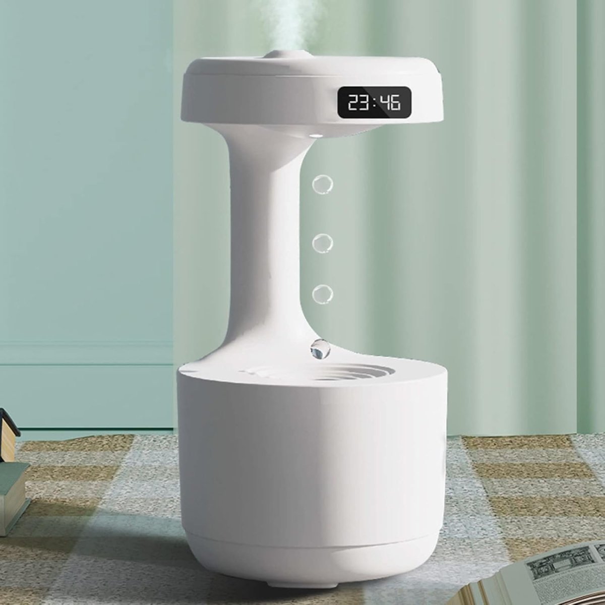 Anti - Gravity LED Humidifier - 800ml Mist with Auto - Off & Light Mode - #Royalkart#humidifier