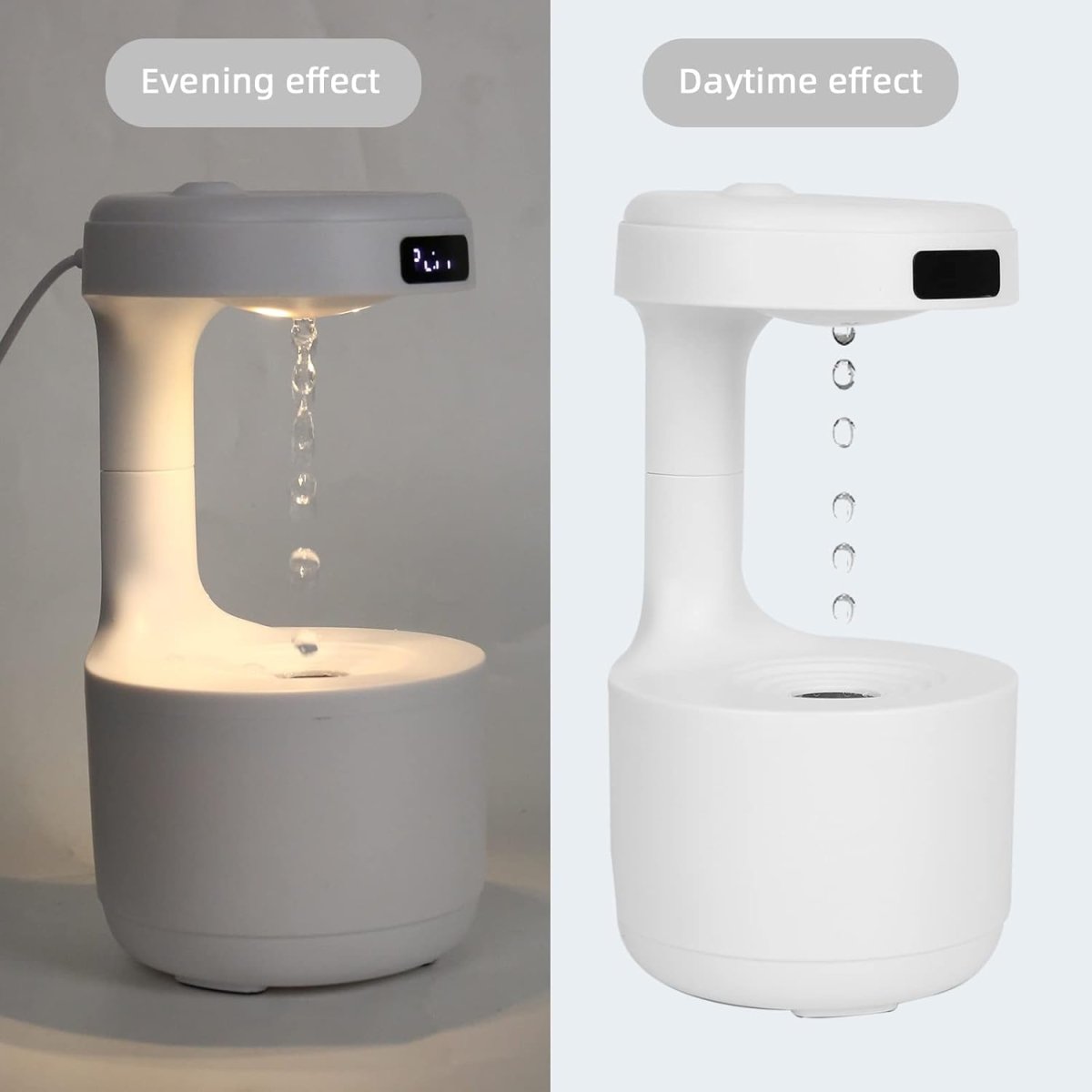 Anti - Gravity LED Humidifier - 800ml Mist with Auto - Off & Light Mode - #Royalkart#humidifier