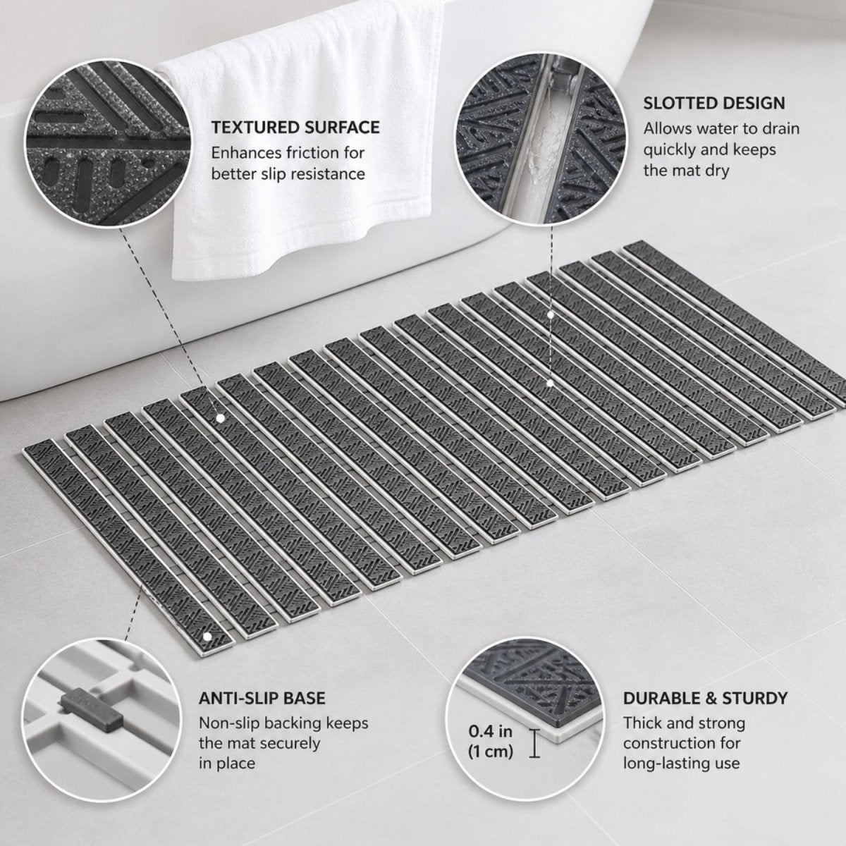 Anti-Slip Bath Mat Anti Slip Mat- RoyalkartAnti slip Mat