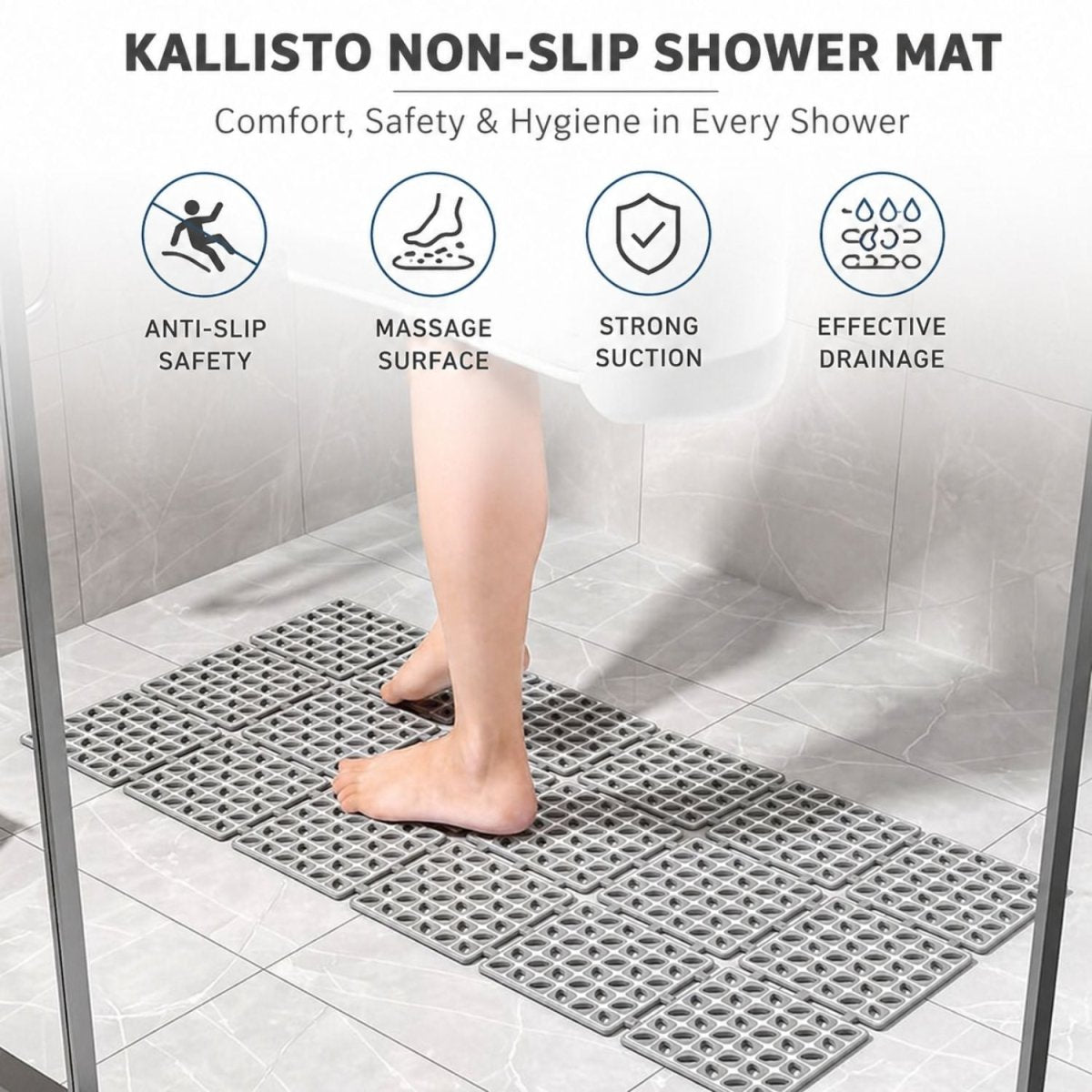 Anti-Slip Grid Bath Mat Anti Slip Mat- RoyalkartAnti slip Mat