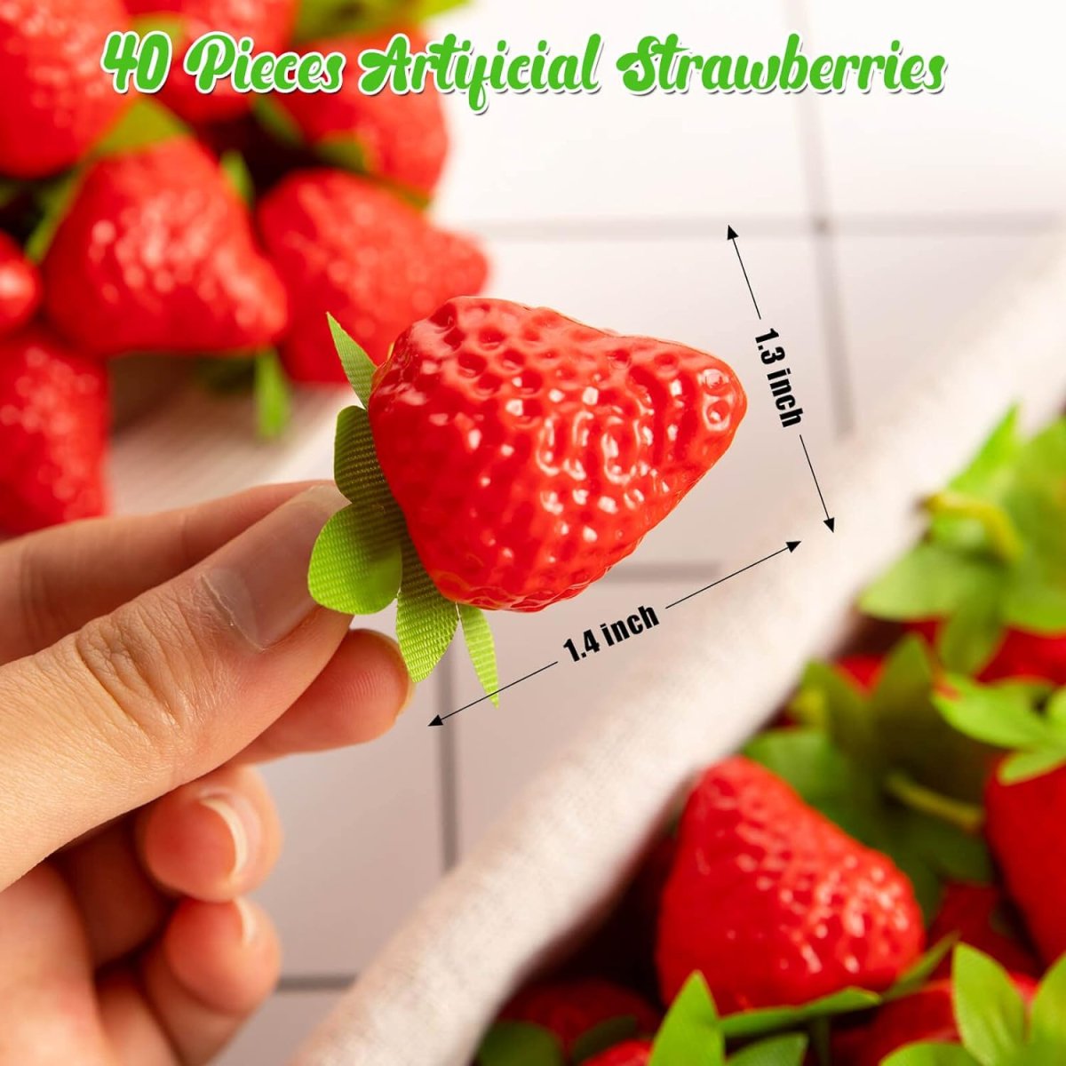 Artificial Strawberry Fruit Model Photography Props Basket Display photography props - #Royalkart#artificial fruits