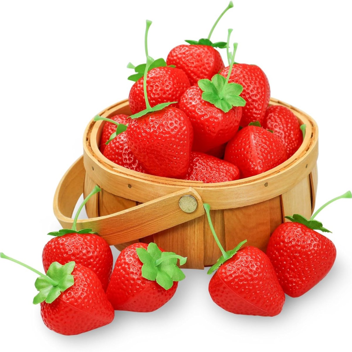 Artificial Strawberry Fruit Model Photography Props Basket Display photography props - #Royalkart#artificial fruits