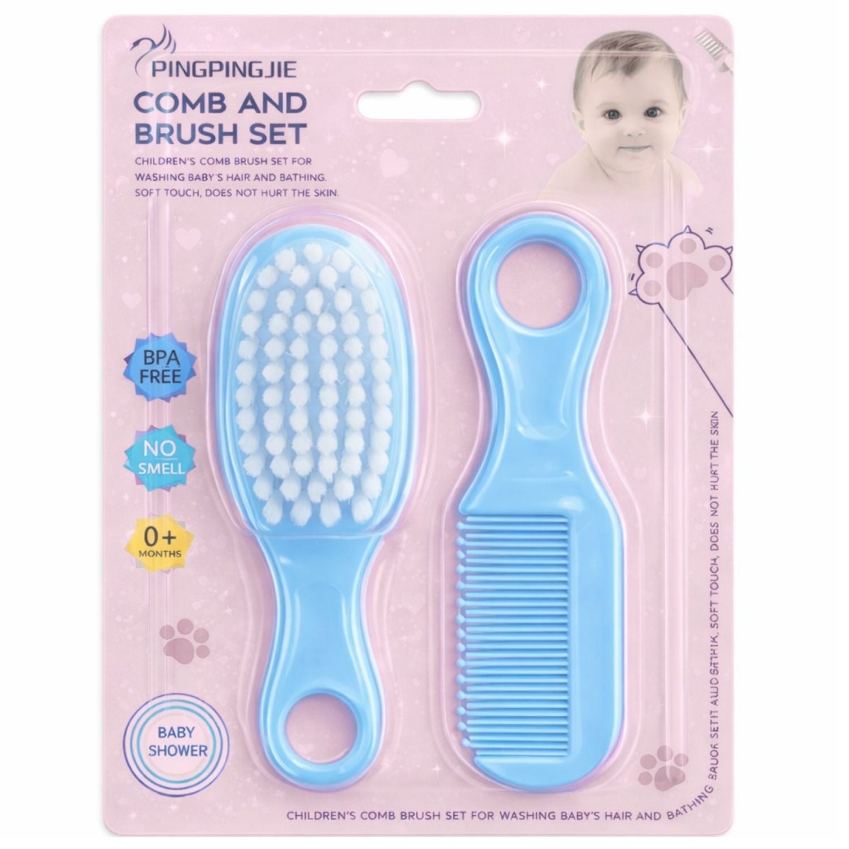 Baby Comb & Brush Set (Blue) Baby Comb & Brush Set- RoyalkartBaby Comb & Brush Set