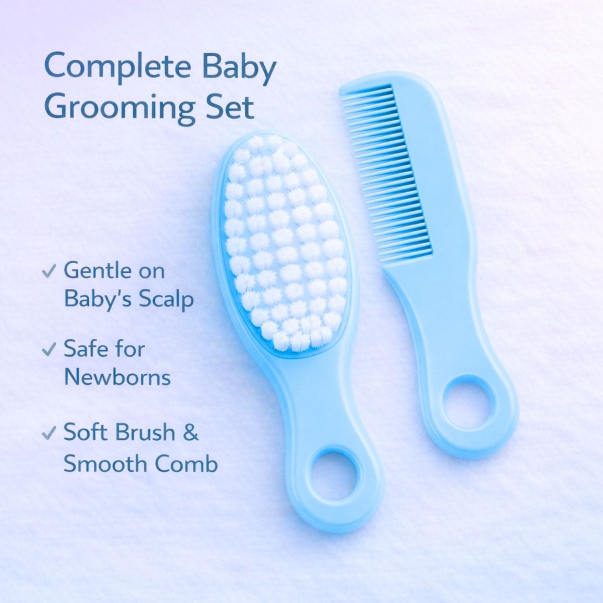 Baby Comb & Brush Set (Blue) Baby Comb & Brush Set- RoyalkartBaby Comb & Brush Set