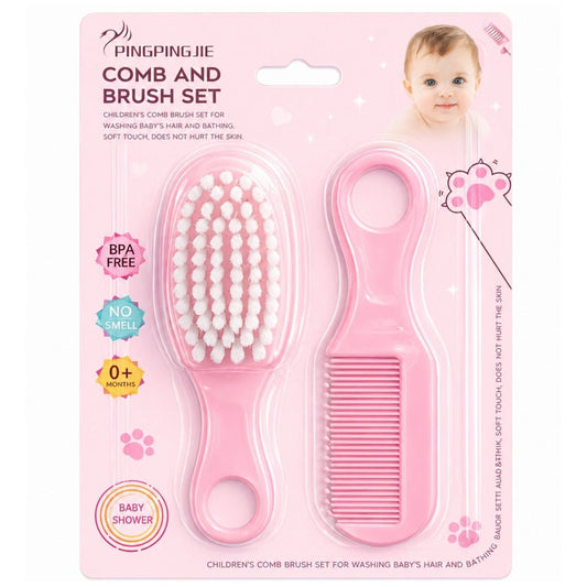 Baby Comb & Brush Set (Pink) Baby Comb & Brush Set- RoyalkartBaby Comb & Brush Set