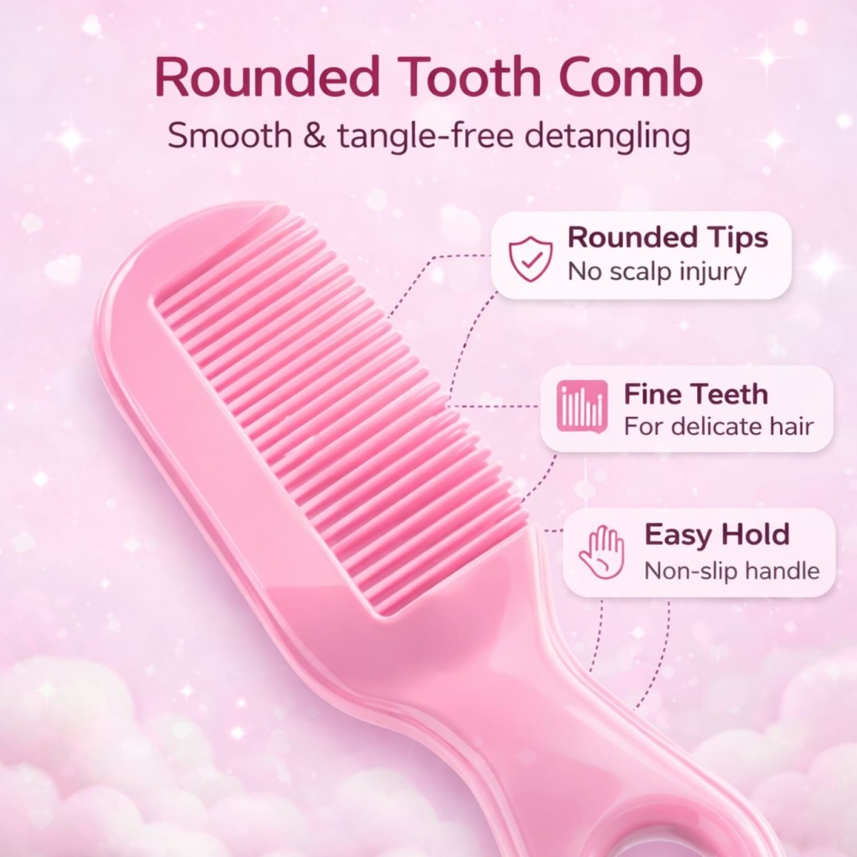 Baby Comb & Brush Set (Pink) Baby Comb & Brush Set- RoyalkartBaby Comb & Brush Set