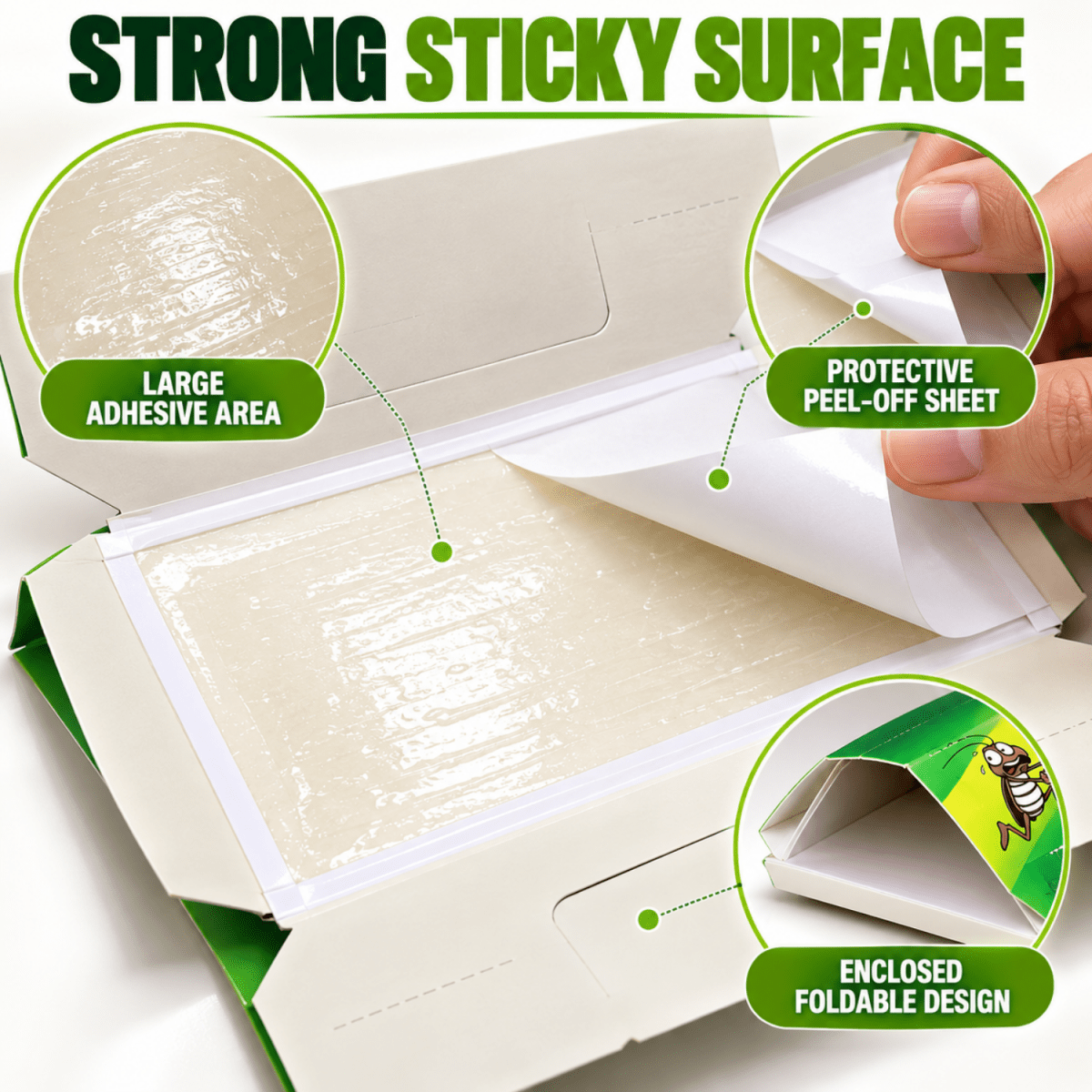 Cockroach Glue Traps with Bait - Pack of 10 Insect Control- #Royalkart#cockroach trap