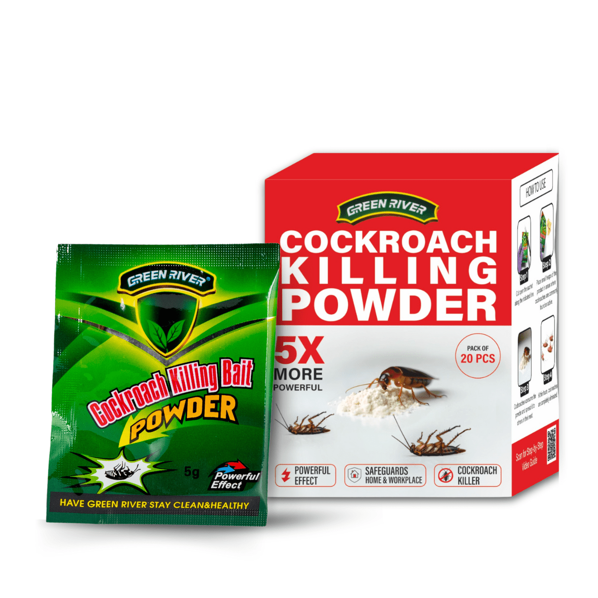 Powder Kill Cocroach Green River® Cockroach Killer Powder | 100% Effective | Royalkart