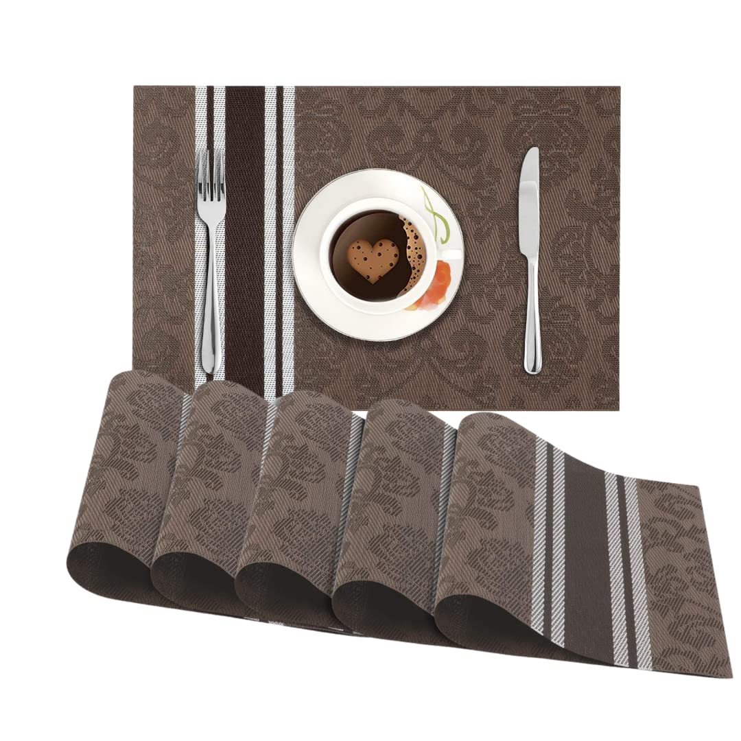 Dining Tablemats Satin Colorful Place Mats Washable Heat Resistant(45*30cm) Dining Table Placemats- #Royalkart#dining table mats