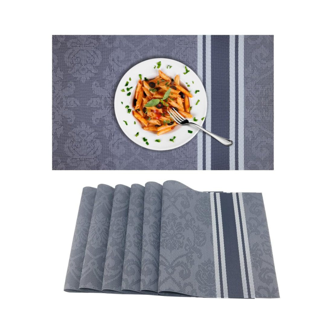 Dining Tablemats Satin Colorful Place Mats Washable Heat Resistant(45*30cm) Dining Table Placemats- #Royalkart#dining table mats