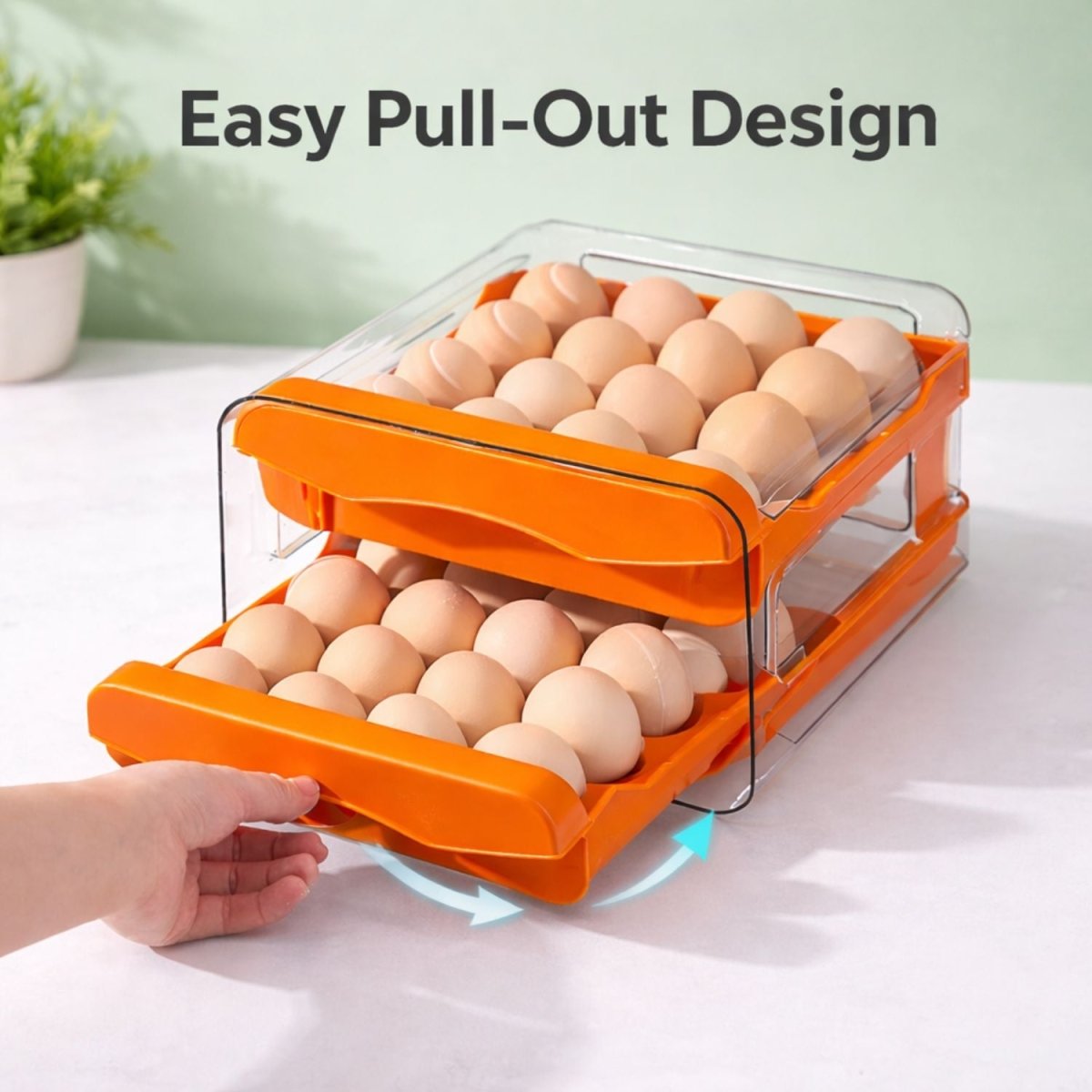 Double Layer Egg Storage Organizer Egg Storage Organizer- Royalkartkitchen storage rack