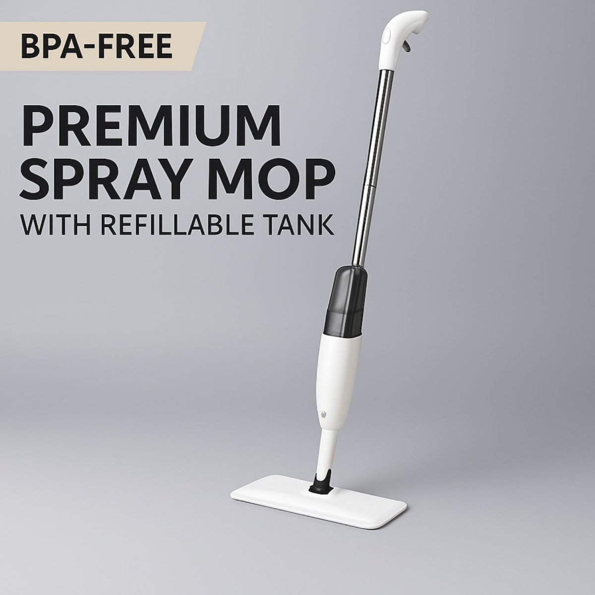 Effortless 360° Spray Mop | Premium Microfiber, Ergonomic Handle, 2 Washable Pads - RoyalkartMicrofiber Spray Mop