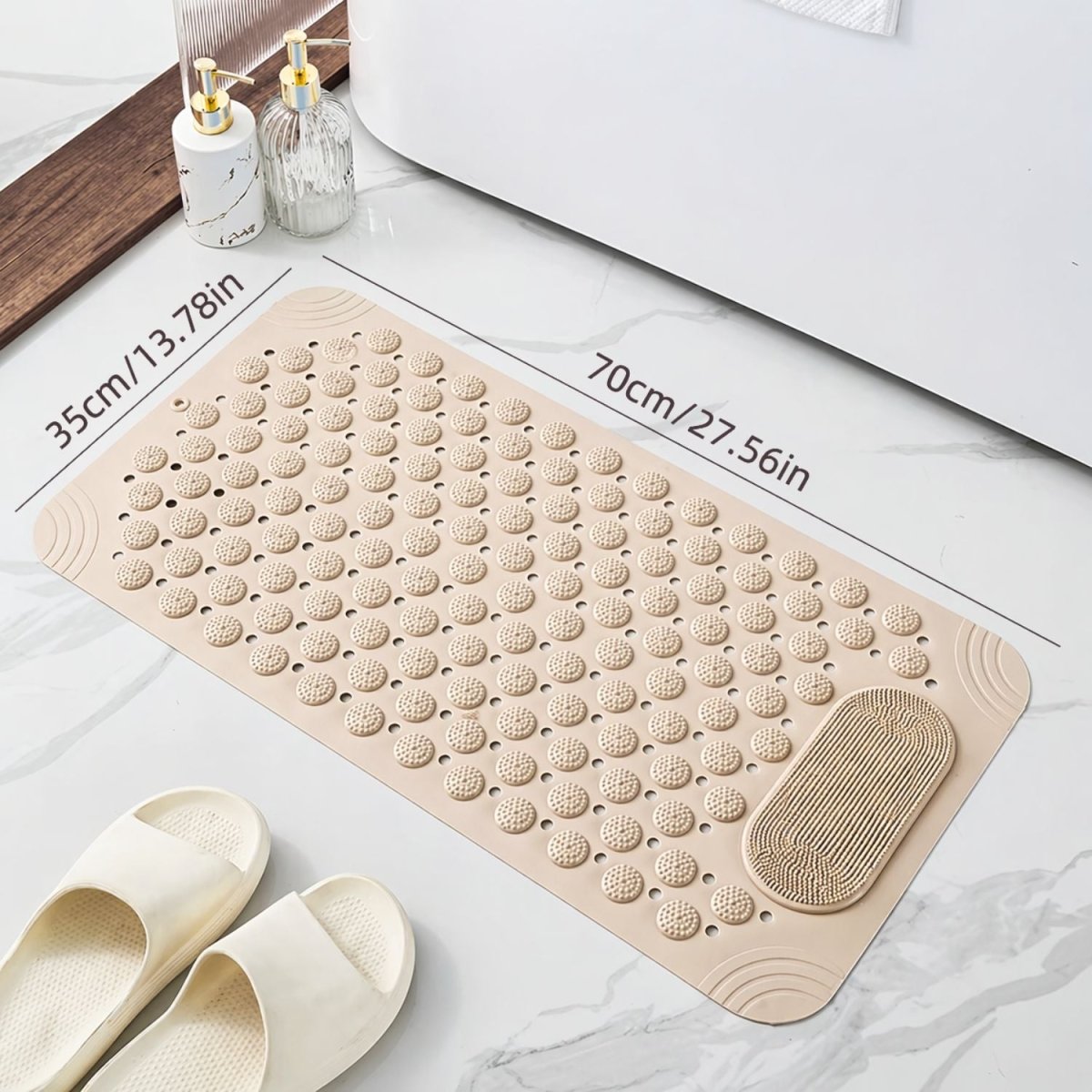 Foot Scrubber Bath Mat (Beige) Foot Scrubber Bath Mat- RoyalkartFoot Scrubber Bath Mat