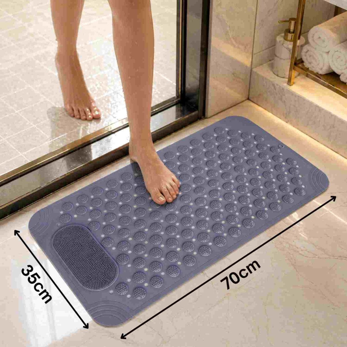 Foot Scrubber Bath Mat (Grey) Foot Scrubber Bath Mat- RoyalkartFoot Scrubber Bath Mat