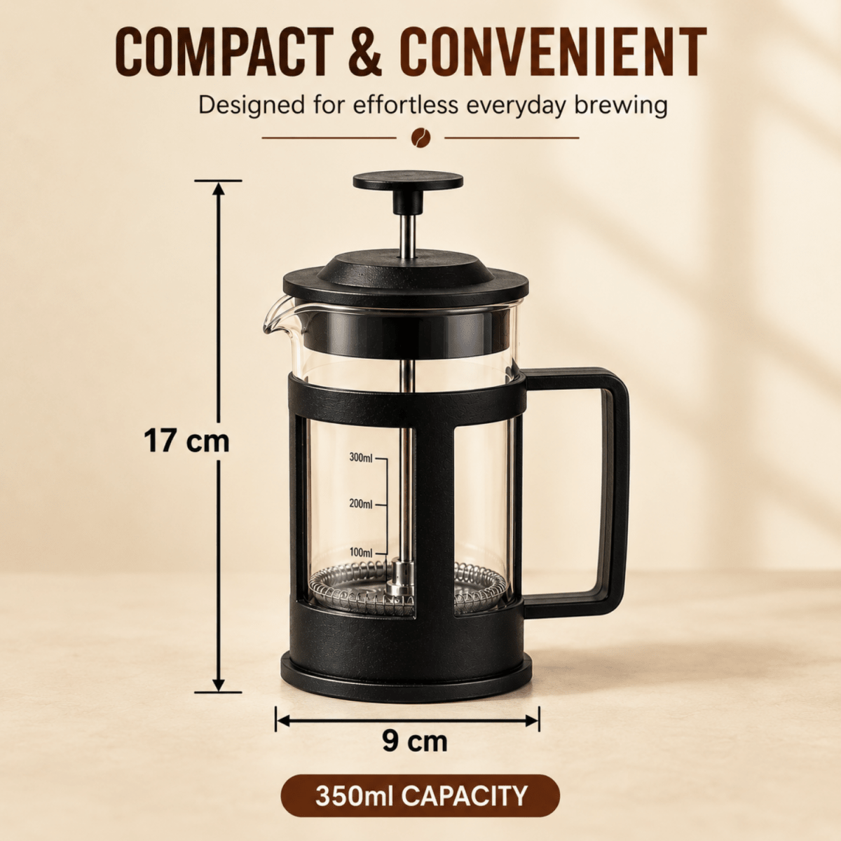French Press Coffee Maker 350 ml kitchen appliances- #Royalkart#coffee maker