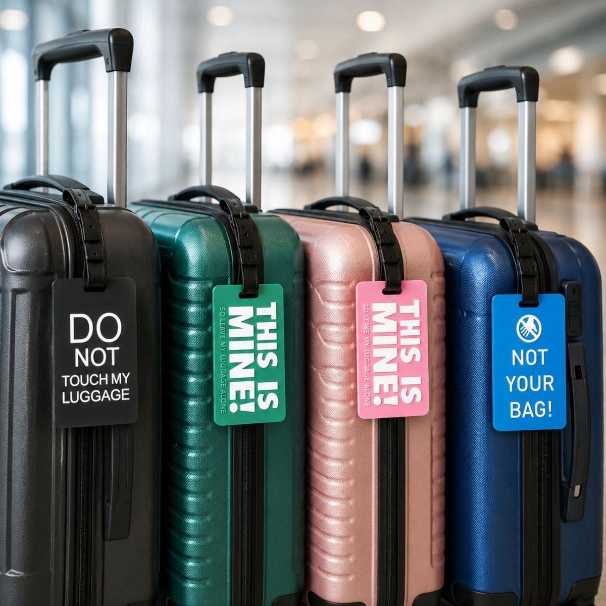 Funny Luggage Tag (Multicolour - Pack of 4) Luggage Tag- RoyalkartLuggage Tags