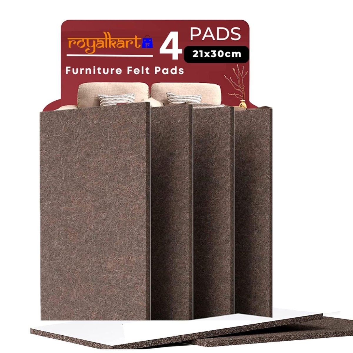 Furniture Felt Pad to protect your Floor from Scratch & Noise - 30x21cm furniture pads- #Royalkart#black furniture pad